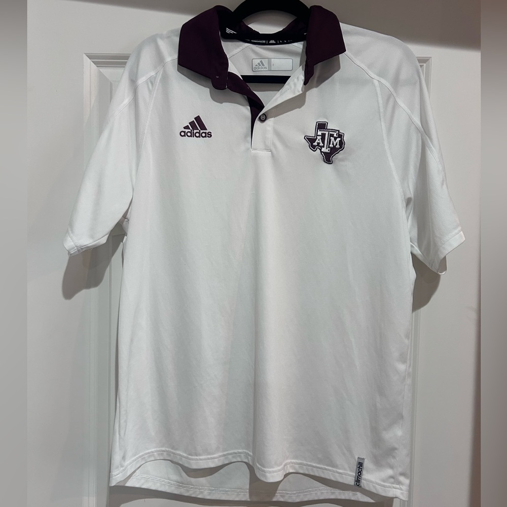 Men’s Texas A&M Adidas Polo size large